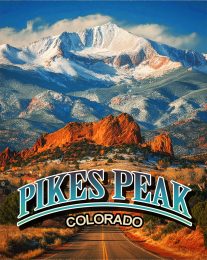 Pikes Peak Curved art print