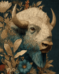 Stylized White Buffalo