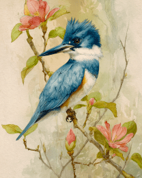 Watercolor Kingfisher