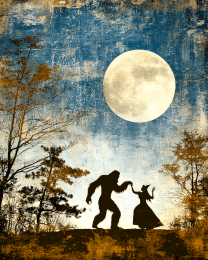 Bigfoot Dancing with a Witch