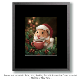 Hamster in Santa Hat Art