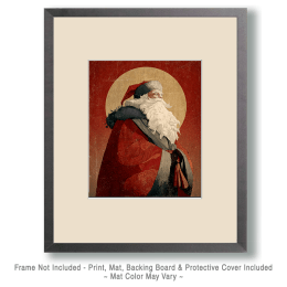 Full Moon Santa Claus Art