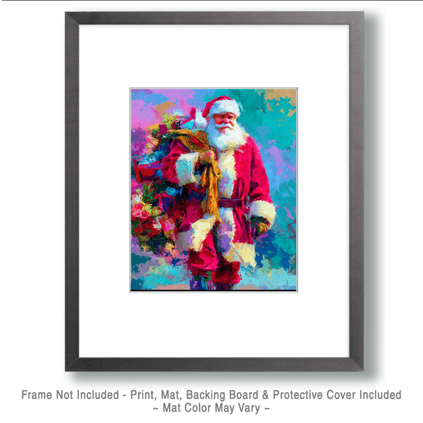 Impressionist Santa Claus Art