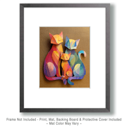 Proud Cat Family Art