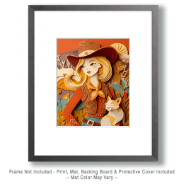 Cowgirl Jessica & Her Cat Art