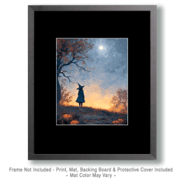 Young Witch Silhouette Art