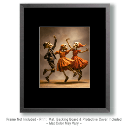 Tres Esqueletos Bailando Art