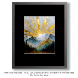 Gold Mountains Sunrise Art