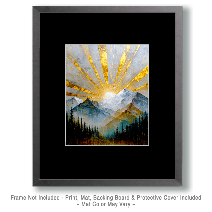 Gold Mountains Sunrise Art