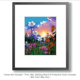 Columbine & Indian Paintbrush Art