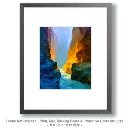 Watercolor Canyon Art