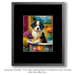 Colorful Bernie Puppy Art