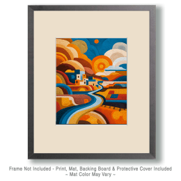 Yarn Style Desert Home Abstract Art