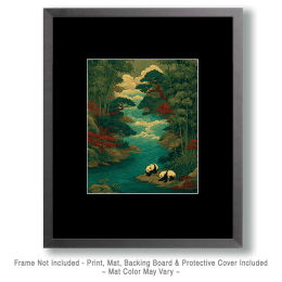 Stylized Panda Bears Art