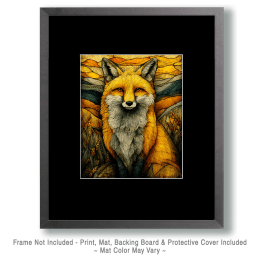 Stylized Red Fox Art