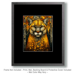 Stylized Mountain Lion Art