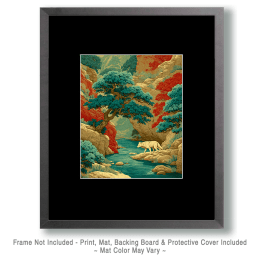 Stylized White Wolf Art