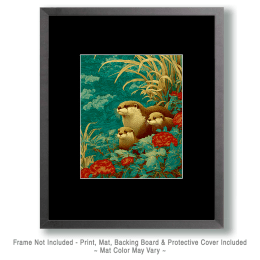 Stylized Otter & Kits Art