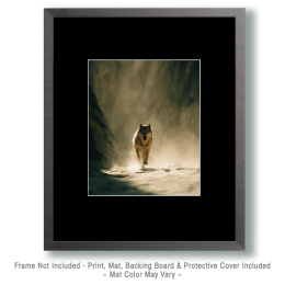 Running Wolf in Canyon Art