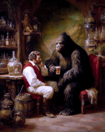 Bigfoot in an Old Tavern