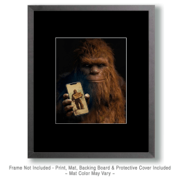 Bigfoot Hitchhiking Art