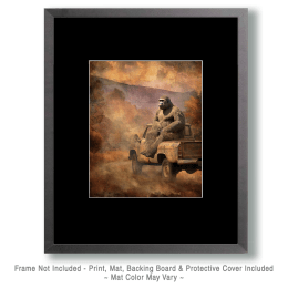 Bigfoot Waiting for the Driver Art