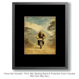 Bigfoot on a Dirt Bike Art