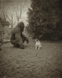 Bigfoot with the Family Dog