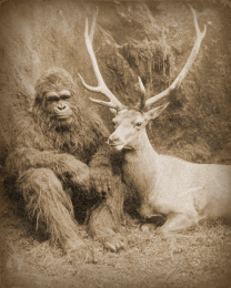 Bigfoot with Bull Elk