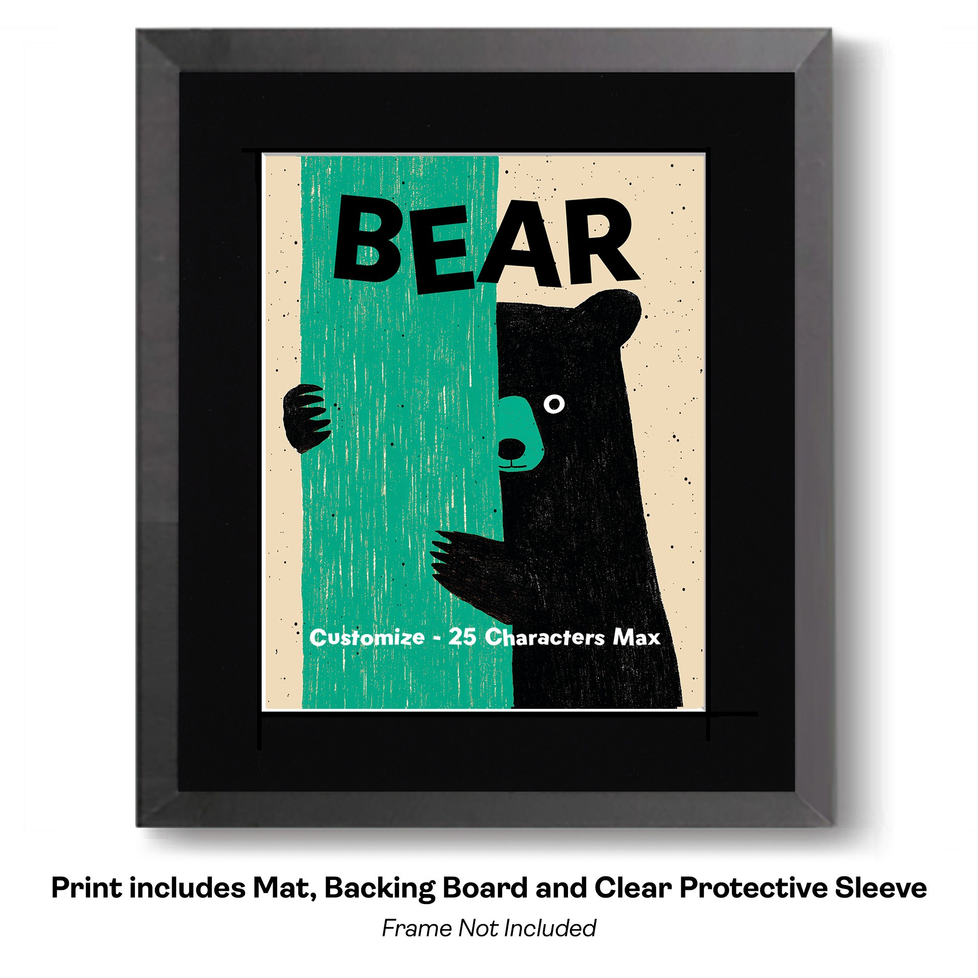 Customizable Playful Bear Art Print