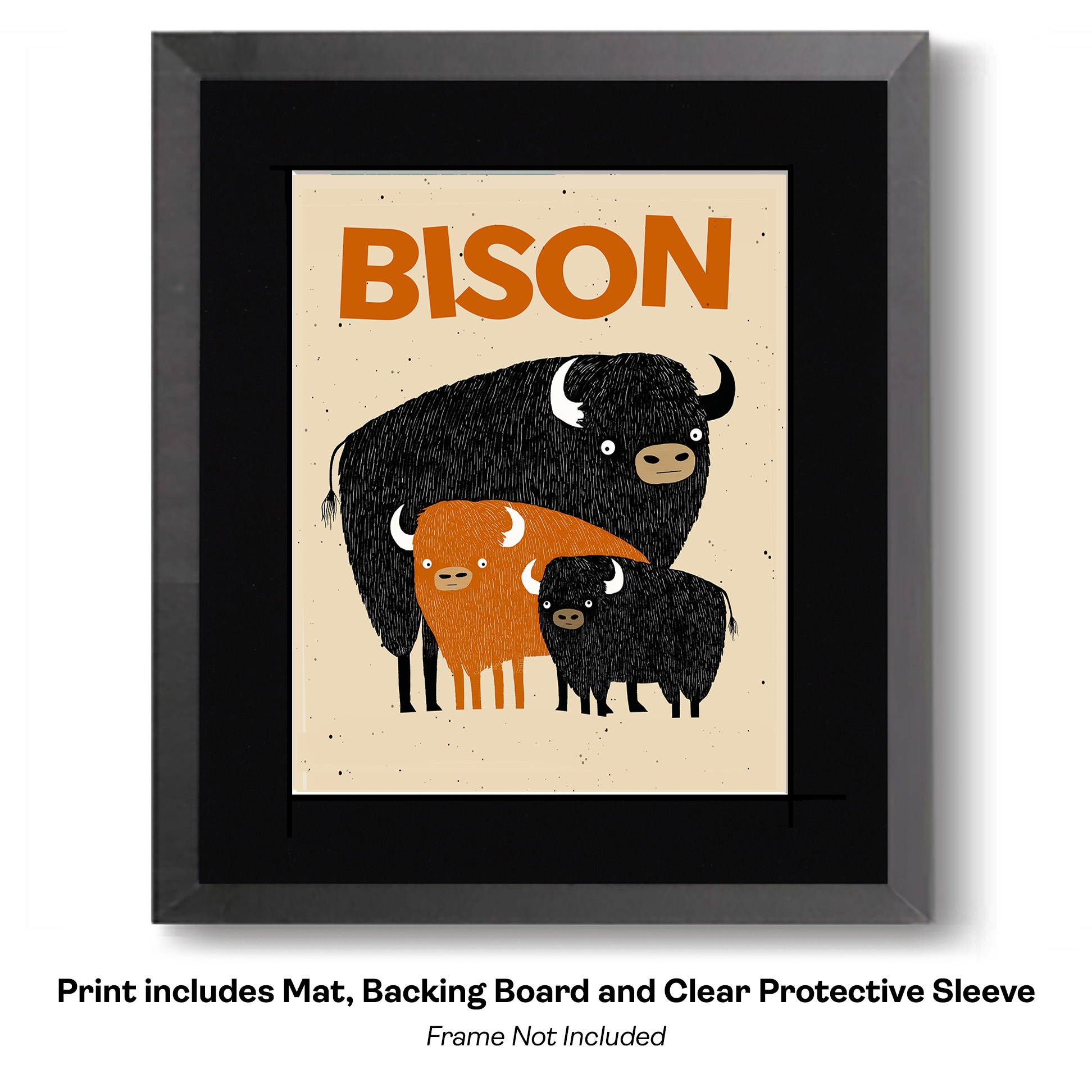 Playful Bison Art Print