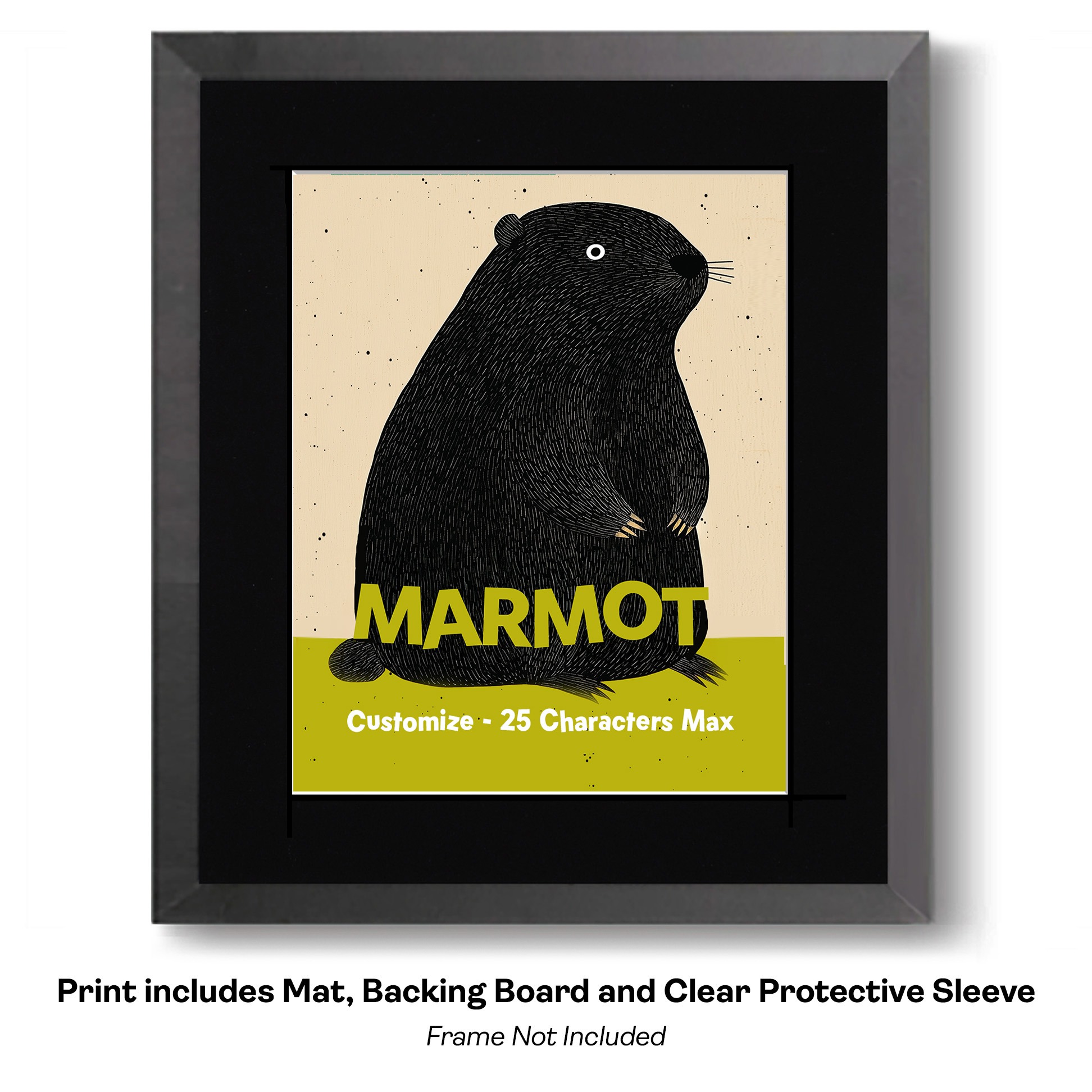 Customizable Playful Marmot Art Print