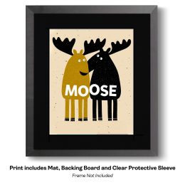 Playful Moose Art Print