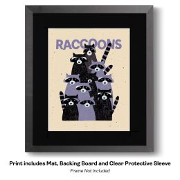 Playful Raccoons Art Print