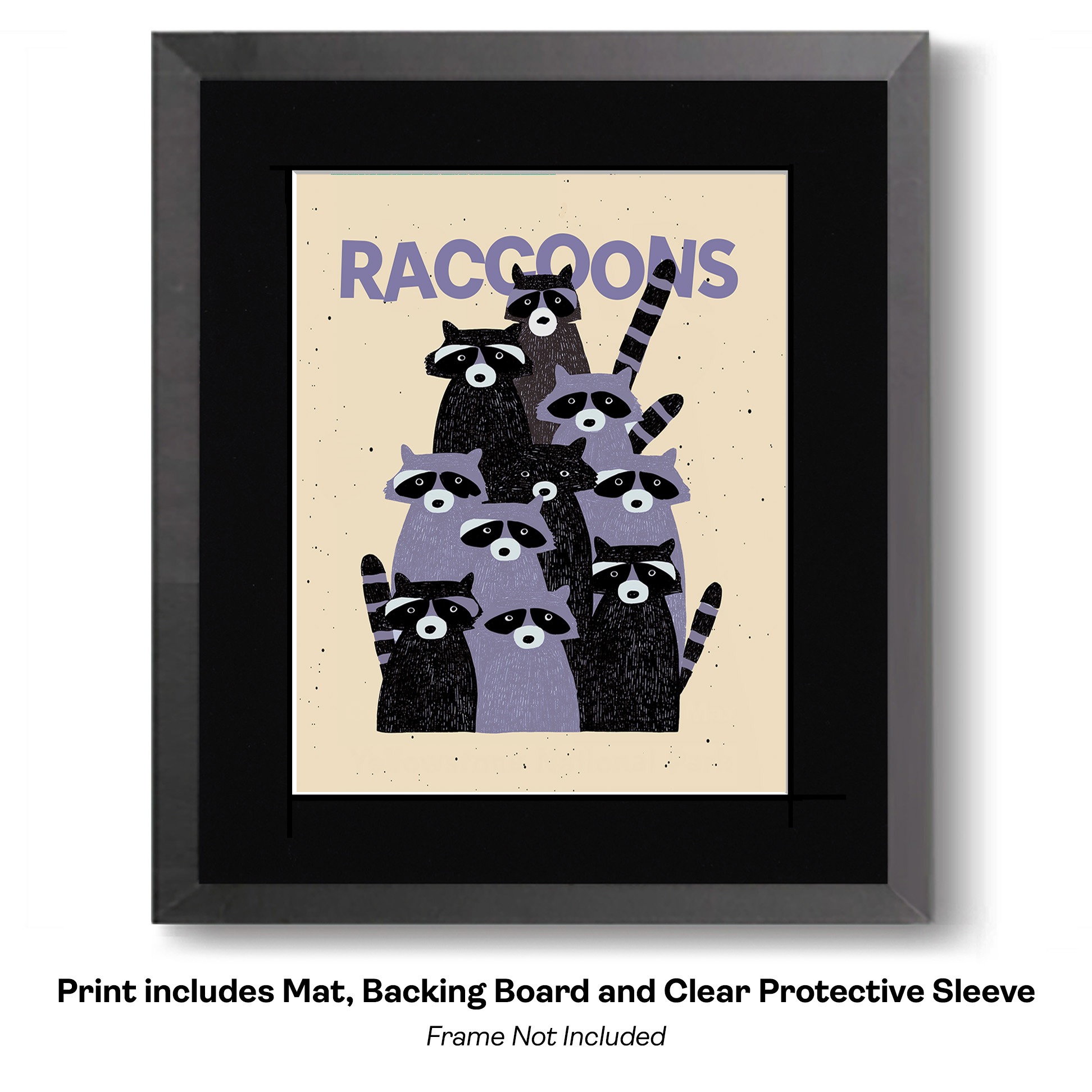 Playful Raccoons Art Print