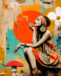 Hippie Fairy Smoking Marijuana #3