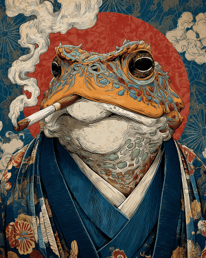 Omoshiroi Toad Smoking