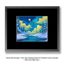 Puufy Clouds at Night Art