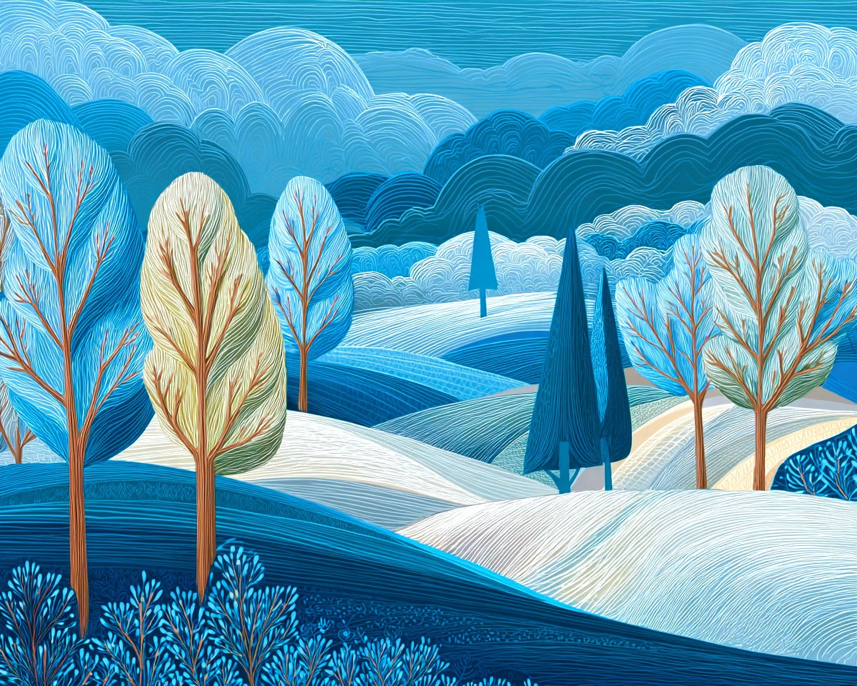 Abstract Winterscape