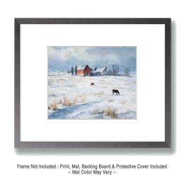 Farmland Winterscape Art