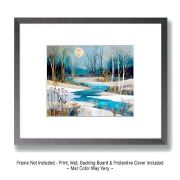 Turquoise Winterscape Art