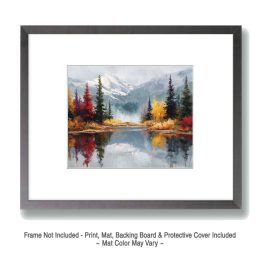 Mountain Lake in Fall Art