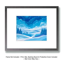 Stylized Snowy Day Art