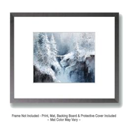 Stone Bridge Winterscape Art