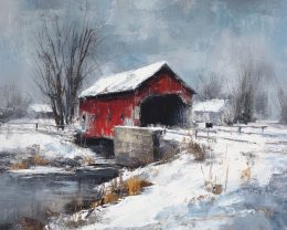 Covered Bridge Winterscape