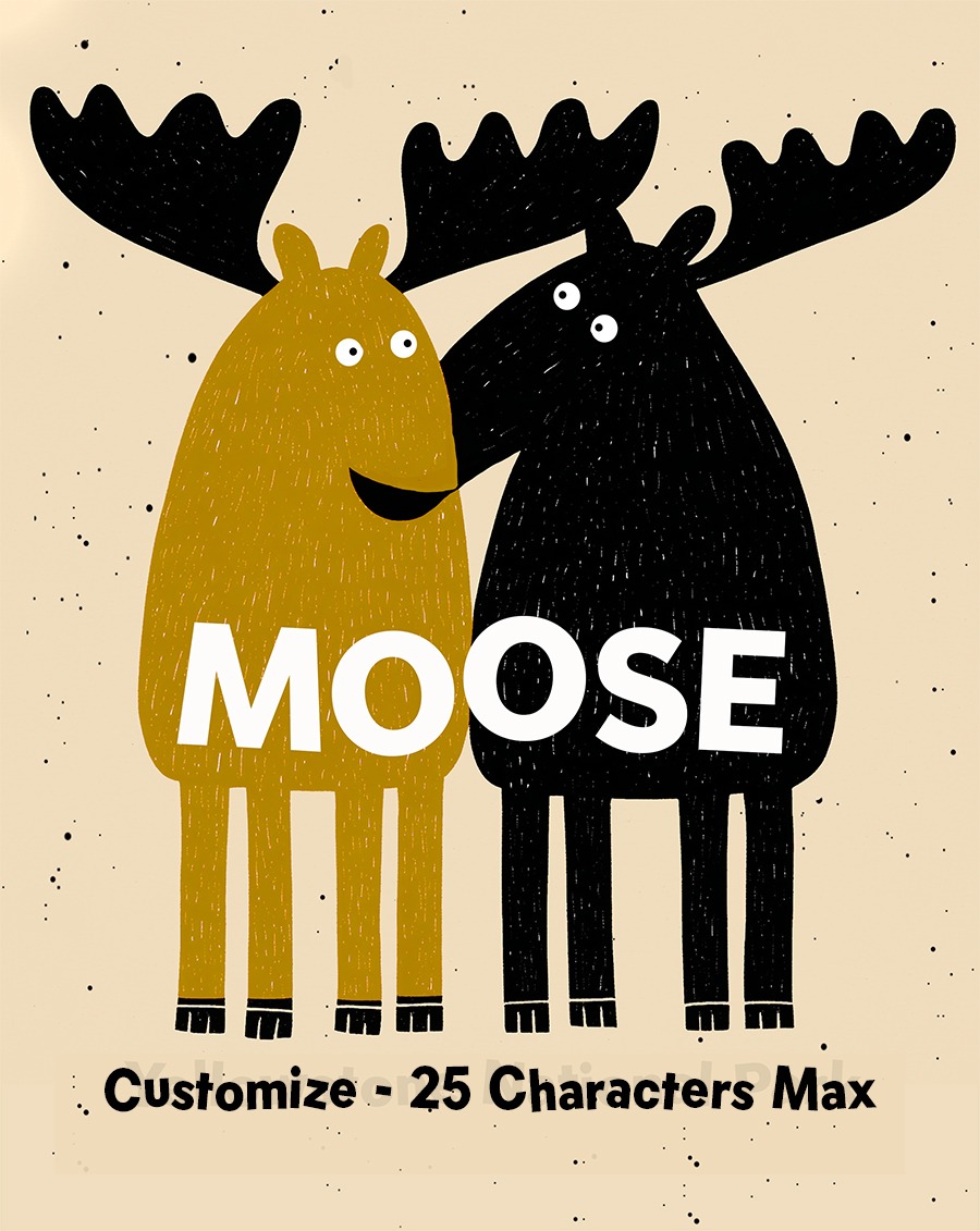 Customizable Playful Moose Art Print