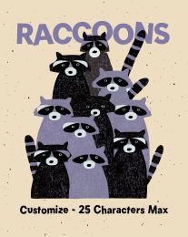 Customizable Playful Raccoons Art Print