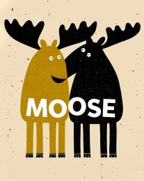 Playful Moose Art Print