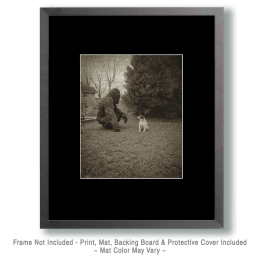 Bigfoot with the Family Dog Art