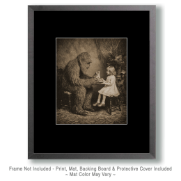 Bigfoot Showing Off Pet Kitten Art